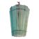 Sputnik Lantern Pendant in Transparent and Sanded Green-Whater Murano Glass
