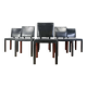 Vintage leather dining chairs by Durlet, 1980s