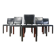 Vintage leather dining chairs by Durlet, 1980s