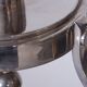 Art Deco Chandelier in Nickel, Steel and Opaline Glass, Czech, 1920s