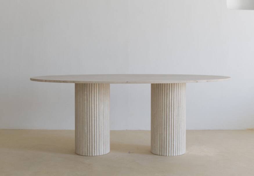 Dining table - travertine