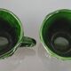 Paire de tasses en barbotine "Feuille de chou" - Caldas da Rainha