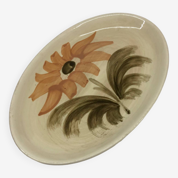 Earthenware dish from St Amand, Asia decor