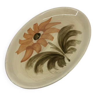 Earthenware dish from St Amand, Asia decor