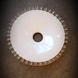 Art Deco ceiling lamp in white opaline