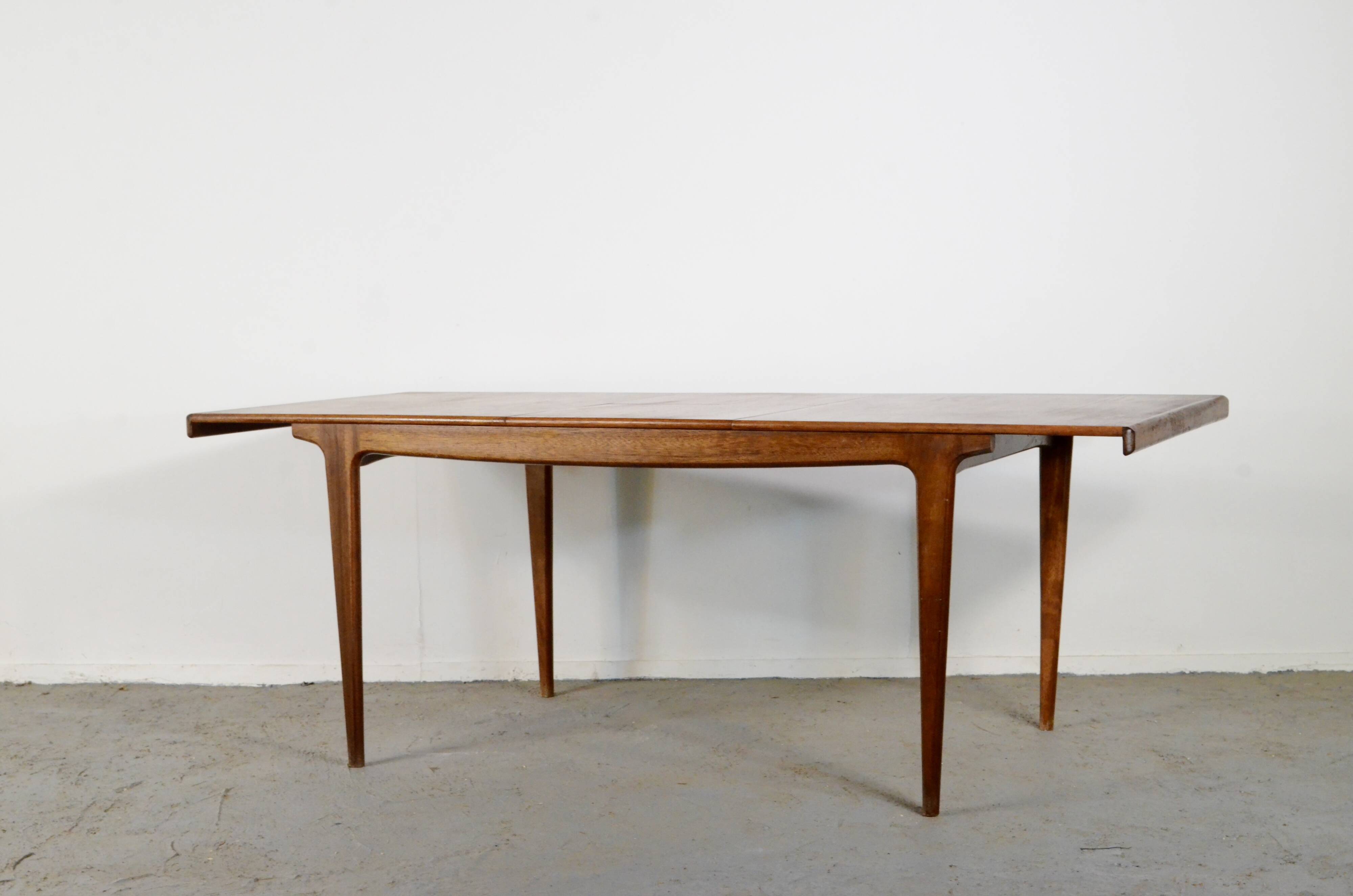Danish Midcentury Extending Teak Table.