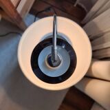 Scandinavian-inspired black and chrome table lamp