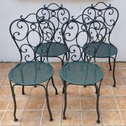 Suite de 4 chaises de jardin en fer forgé 1900