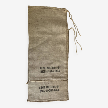 Pair of jute bags, military engineering