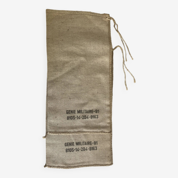 Paire de sacs en jute, génie militaire