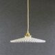 pendant light in antique glass - opaline - white - new socket and cable