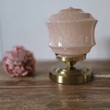 Clichy pink glass lamp