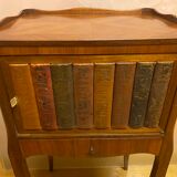 Louis XV style bedside, door imitating books