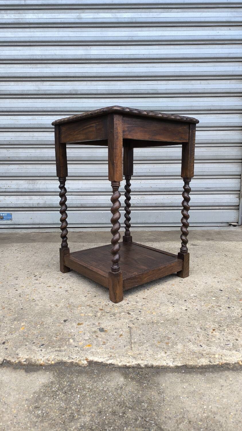 1950s turned wood side table