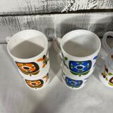 Set of 8 mugs mobil cups