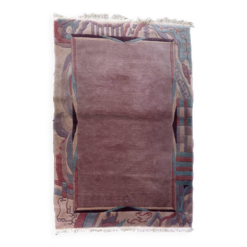 Tapis vintage tibétain Khaden fait main en laine – 122 x 180 cm – 1960s