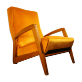 Armchair "Kangaroo" in velvet feet compass