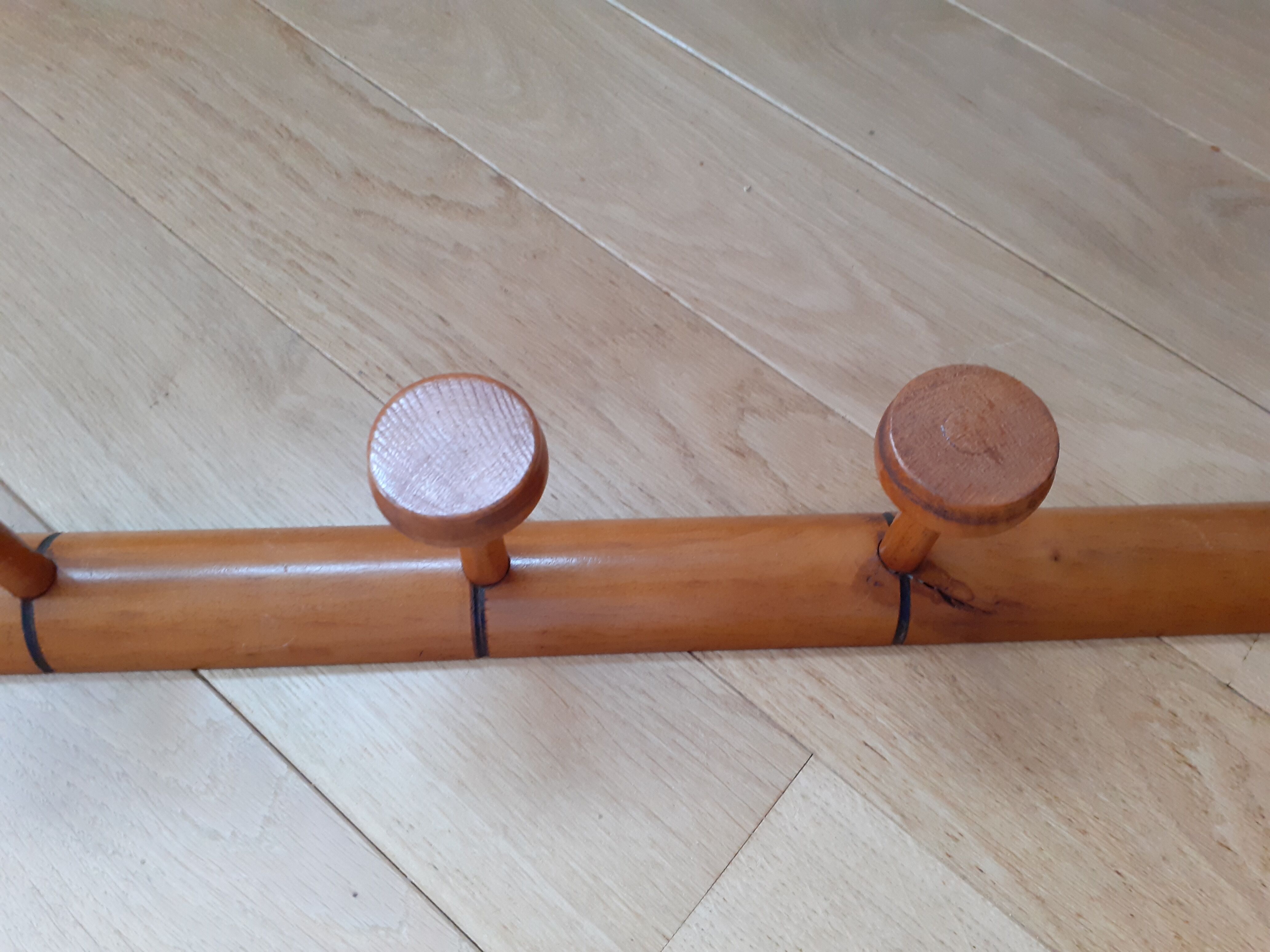 Old bamboo imitation portemanteau 6 patères