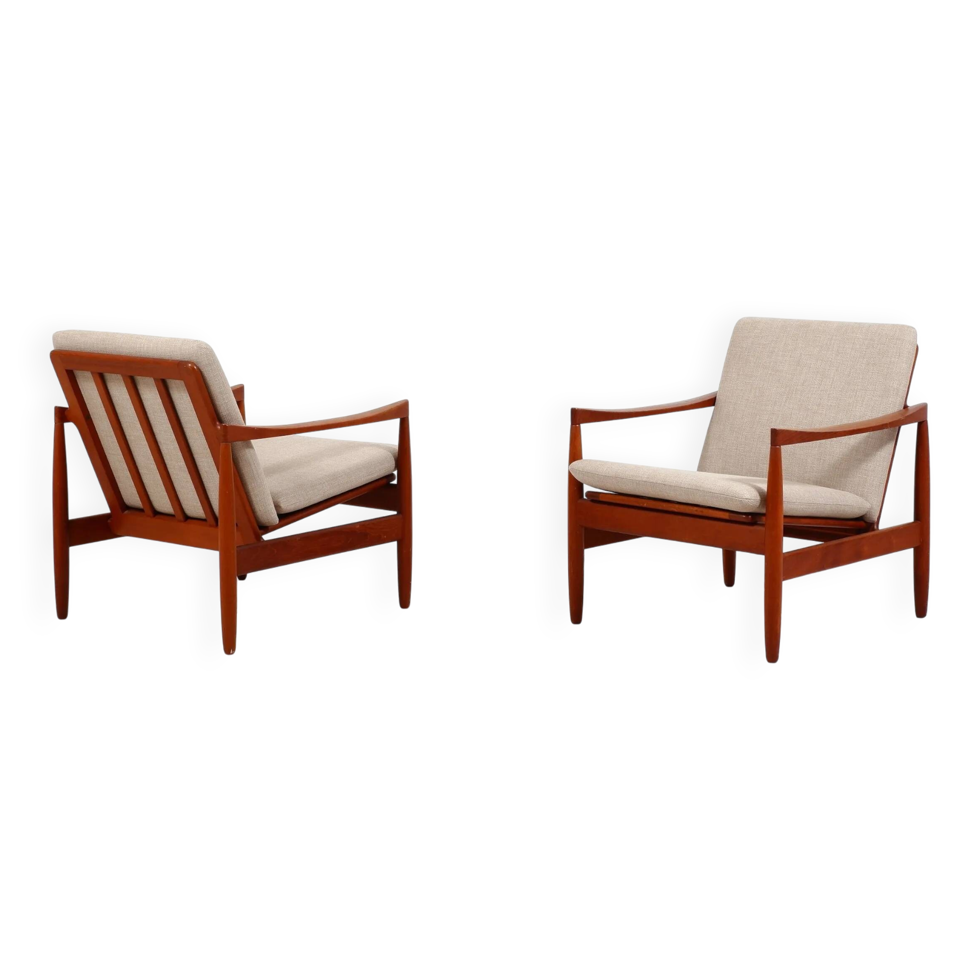 2 chaises longues en teck par Skive Mobelfabrik