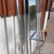 aluminium entrance coat rack, hooks, vintage, industrial