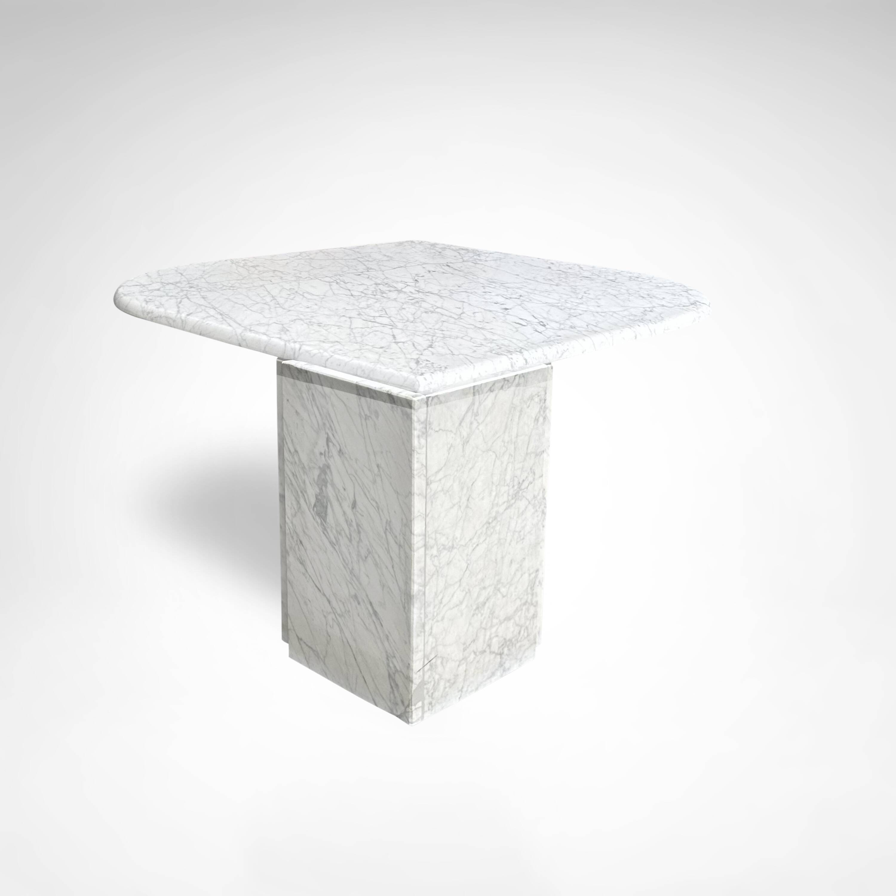 Carrara marble teardrop coffee table Germany 1980s