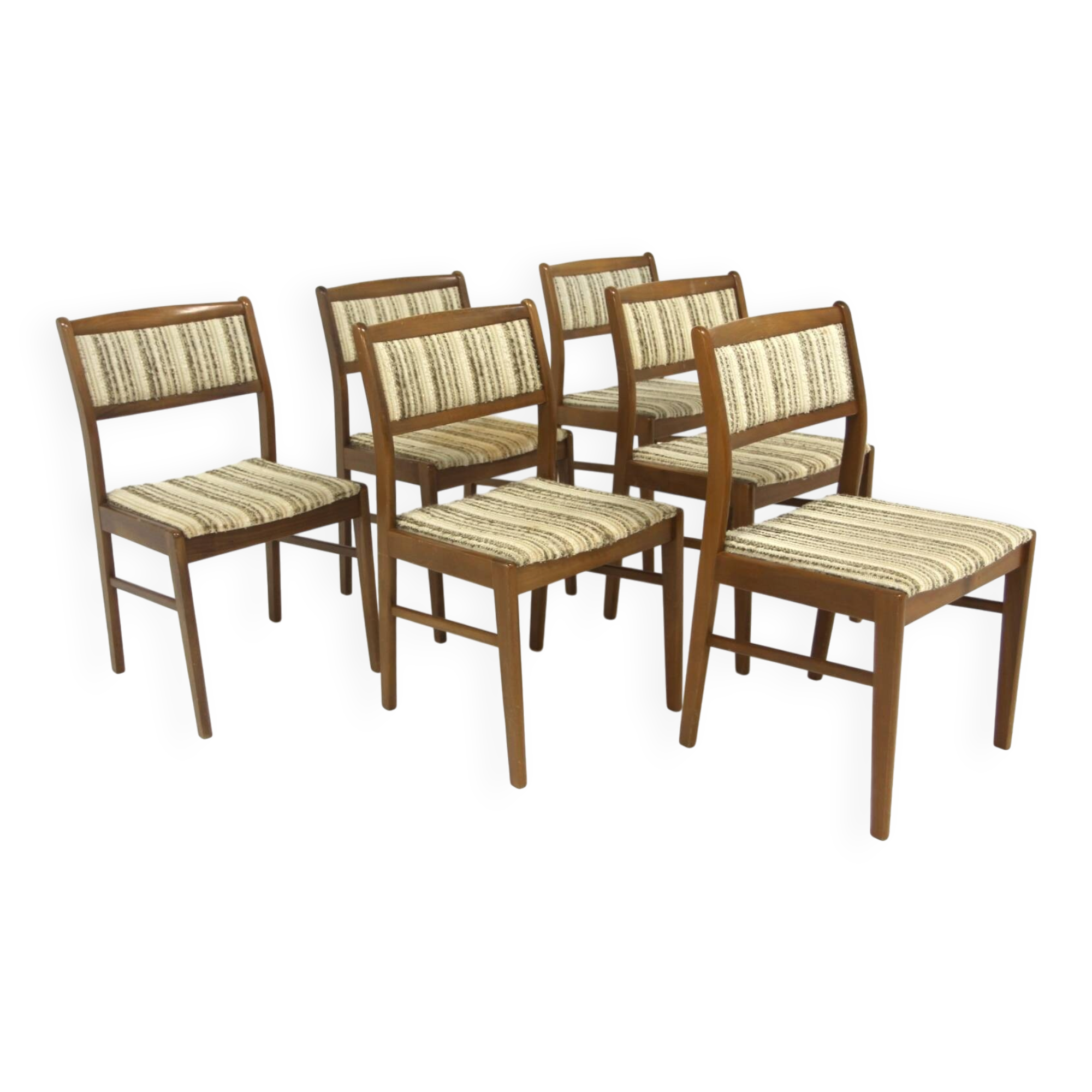Set de 6 chaises scandinave en hêtre, Snickerinytt AB, Lammhult, Suède, 1960
