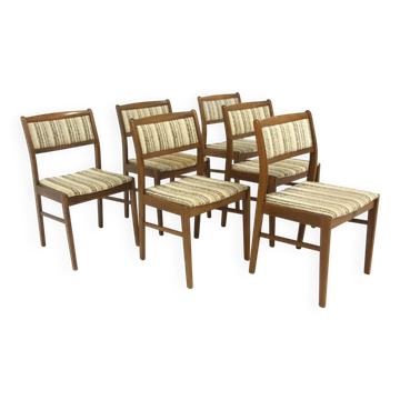 Set of 6 Scandinavian beech chairs, Snickerinytt AB, Lammhult, Sweden, 1960.