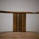 Swivel armchair in carved oak with ball bearings, early 20th century.