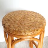 Pair of high rattan stools