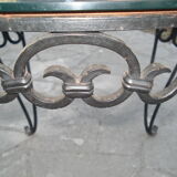Guéridon en fer forgé Art deco 1930