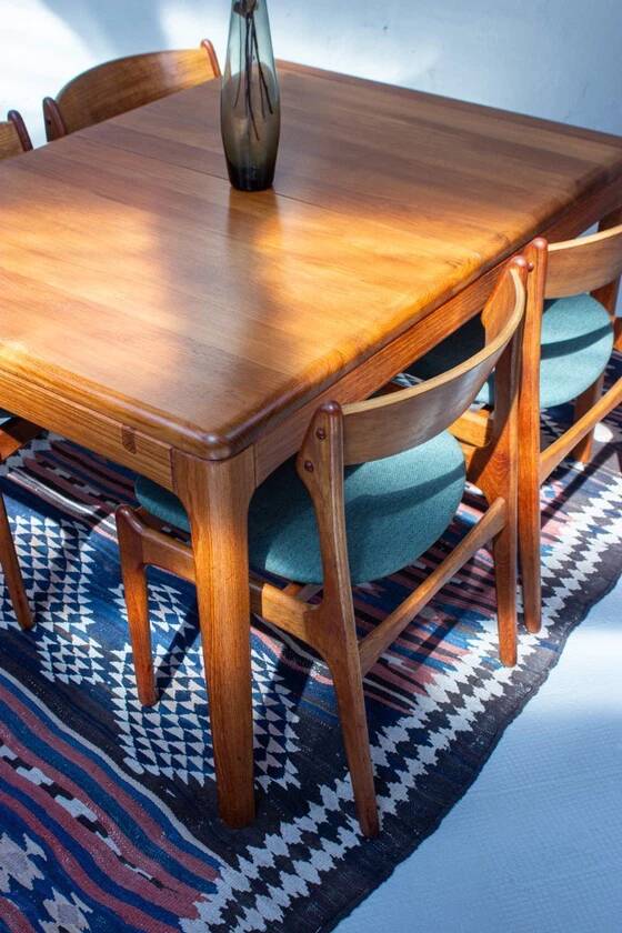Vintage teak dining table, Danish Mid Century, 1960s, solid wood