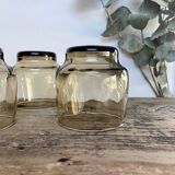 4 verres fumés vintage