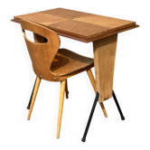 Vintage desk and matching Baumann ant chair, vintage, 1960s