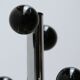 Designer stainless steel coat rack