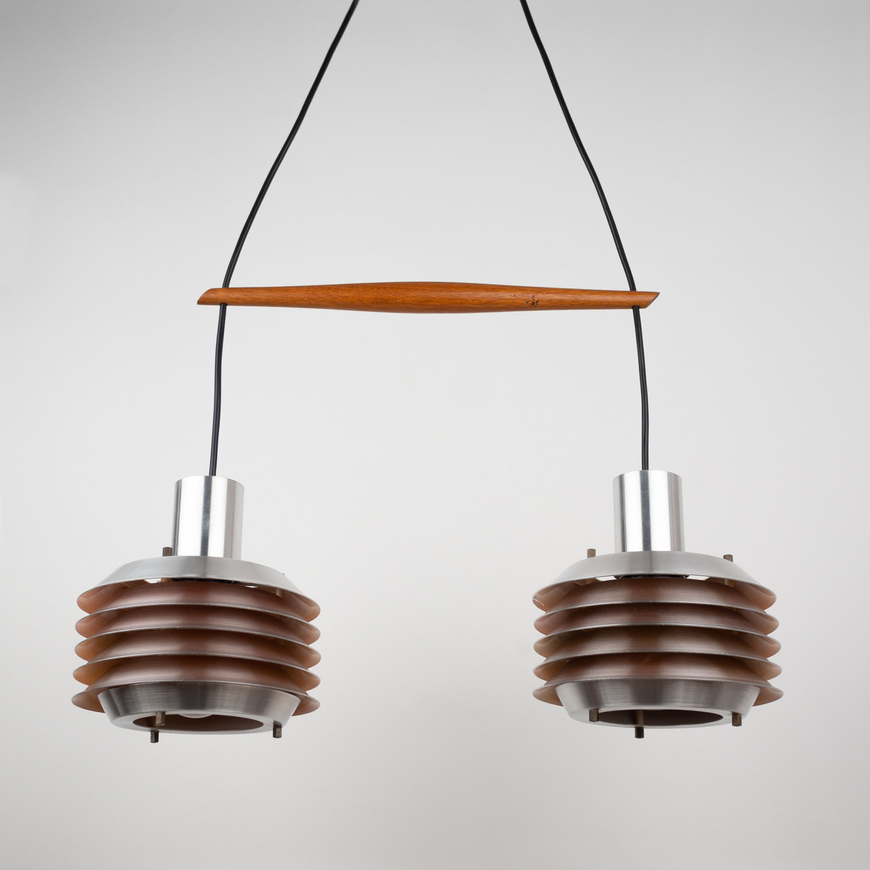 Pair of Danish vintage pendant lamps from 1960s