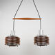 Pair of Danish vintage pendant lamps from 1960s