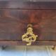 Side table with drawer and leather top