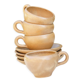Tasses et sous tasses en grès