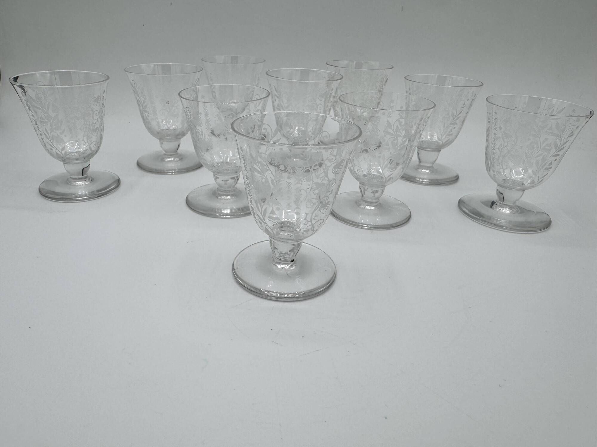 Set of 10 Crystal Liqueur Glasses from Baccarat – Argentina Model, 1940