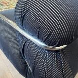 Chauffeuse velour et chrome style Gianfranco Frattini