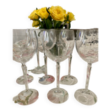 Crystal wine glasses (bud-shaped foot)