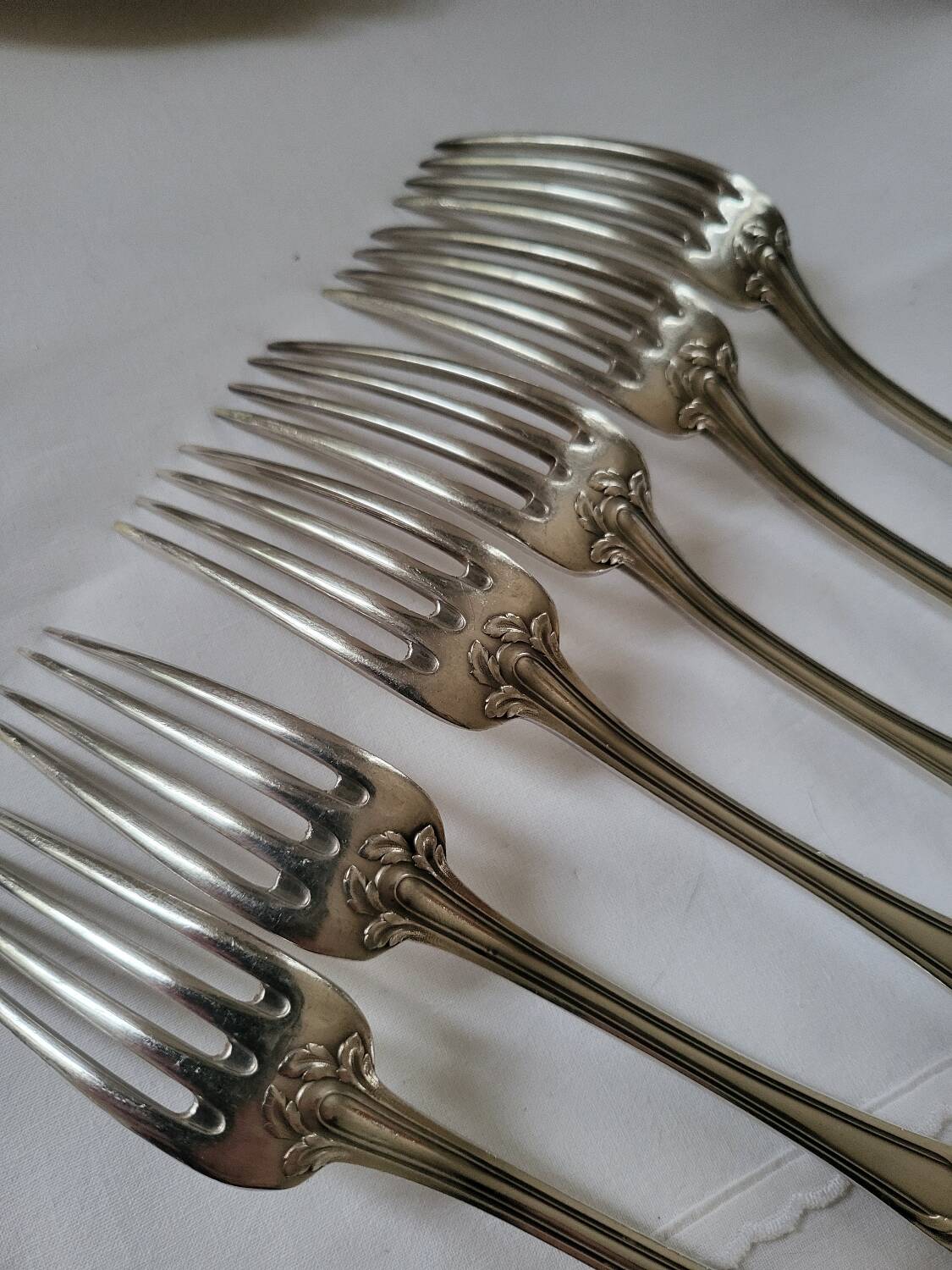 6 Boulenger Silver Metal Table Forks