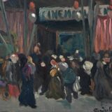 Painting “Street Scene” by C. Subileau – Early 20th century