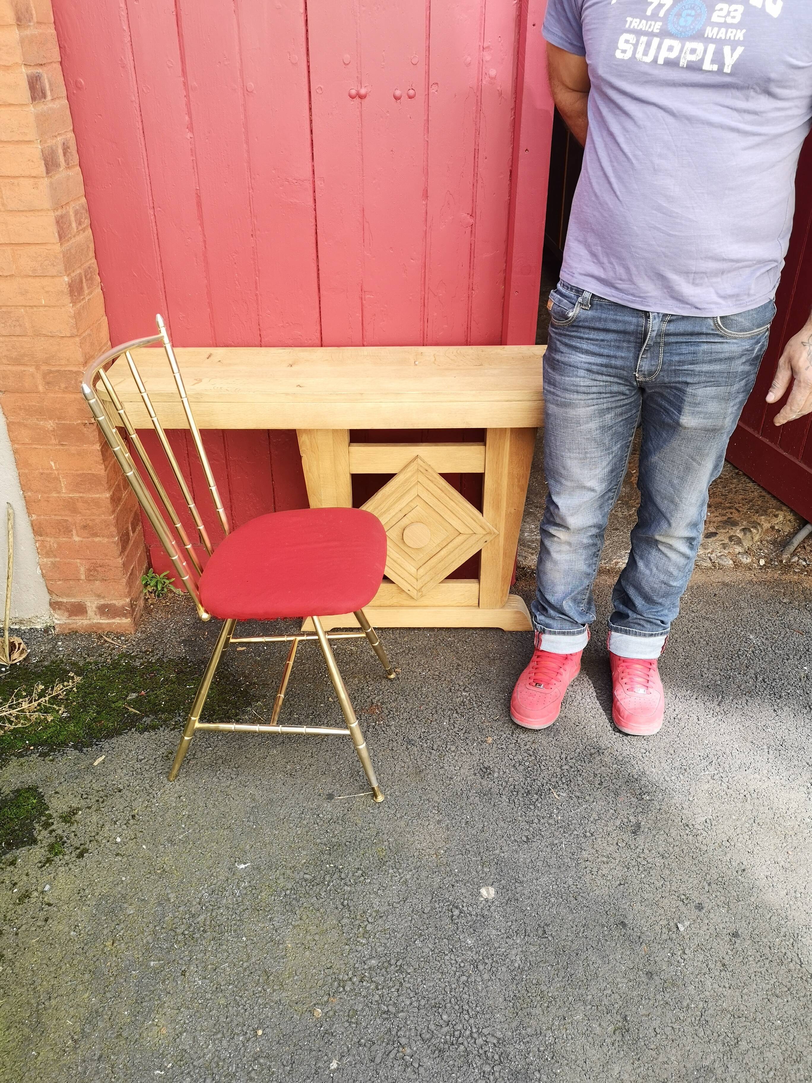 Console in whitened chene style art deco