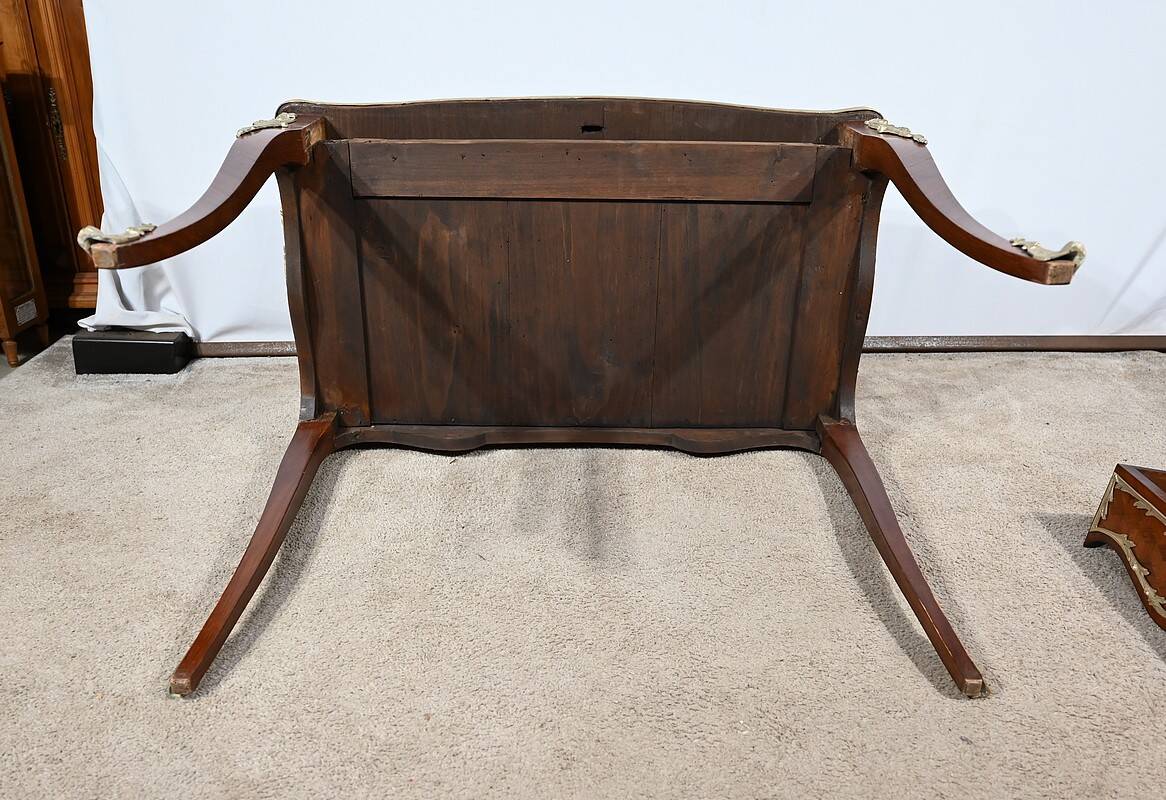 Rosewood and Marquetry Desk Table, Louis XV style – Early 20th century