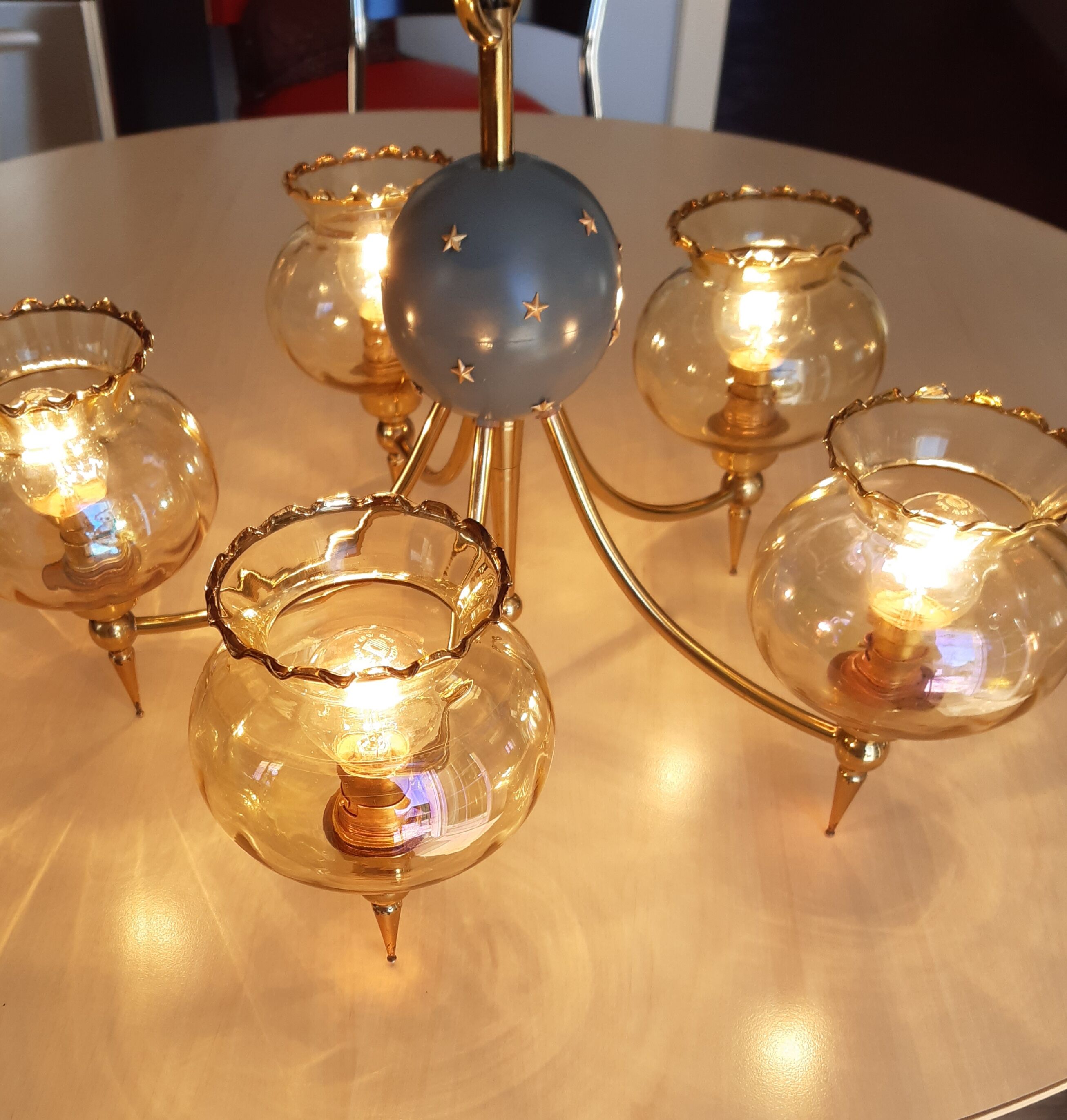 Vintage brass chandelier