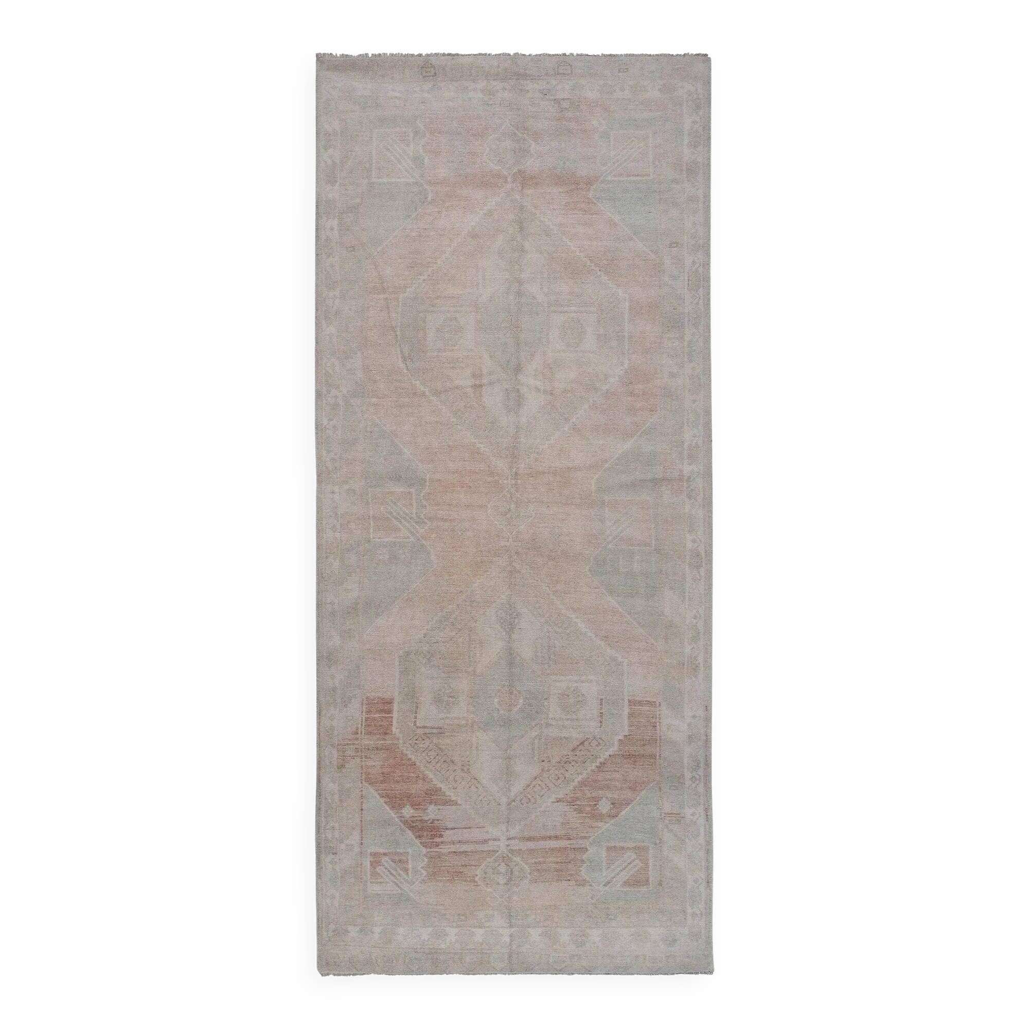 Vintage Turkish hallway rug 170x395 cm
