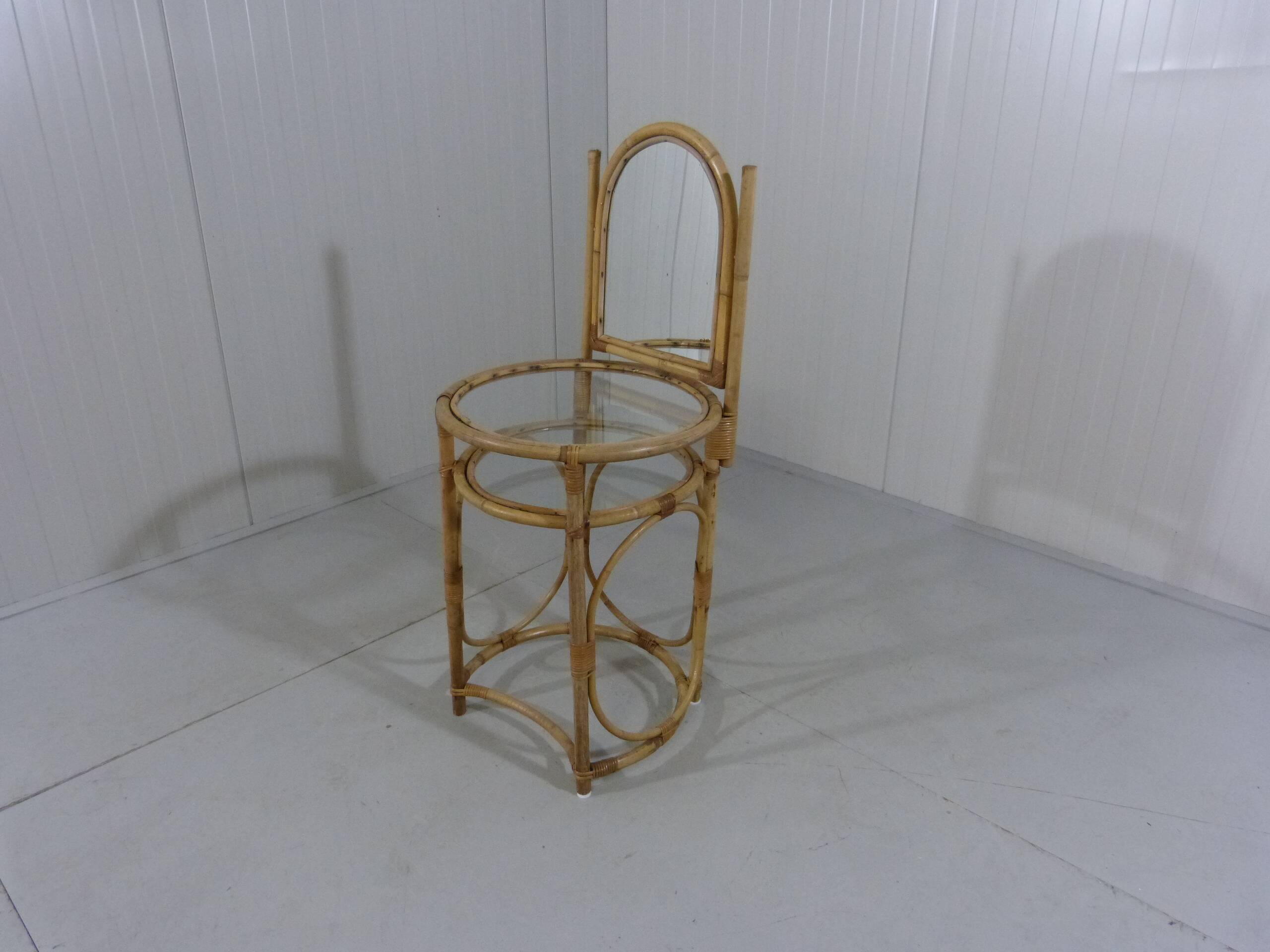 Vintage rattan dressing table 1970's
