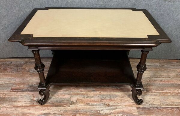 Table bureau transition louis XV-louis XVI en acajou vers 1850