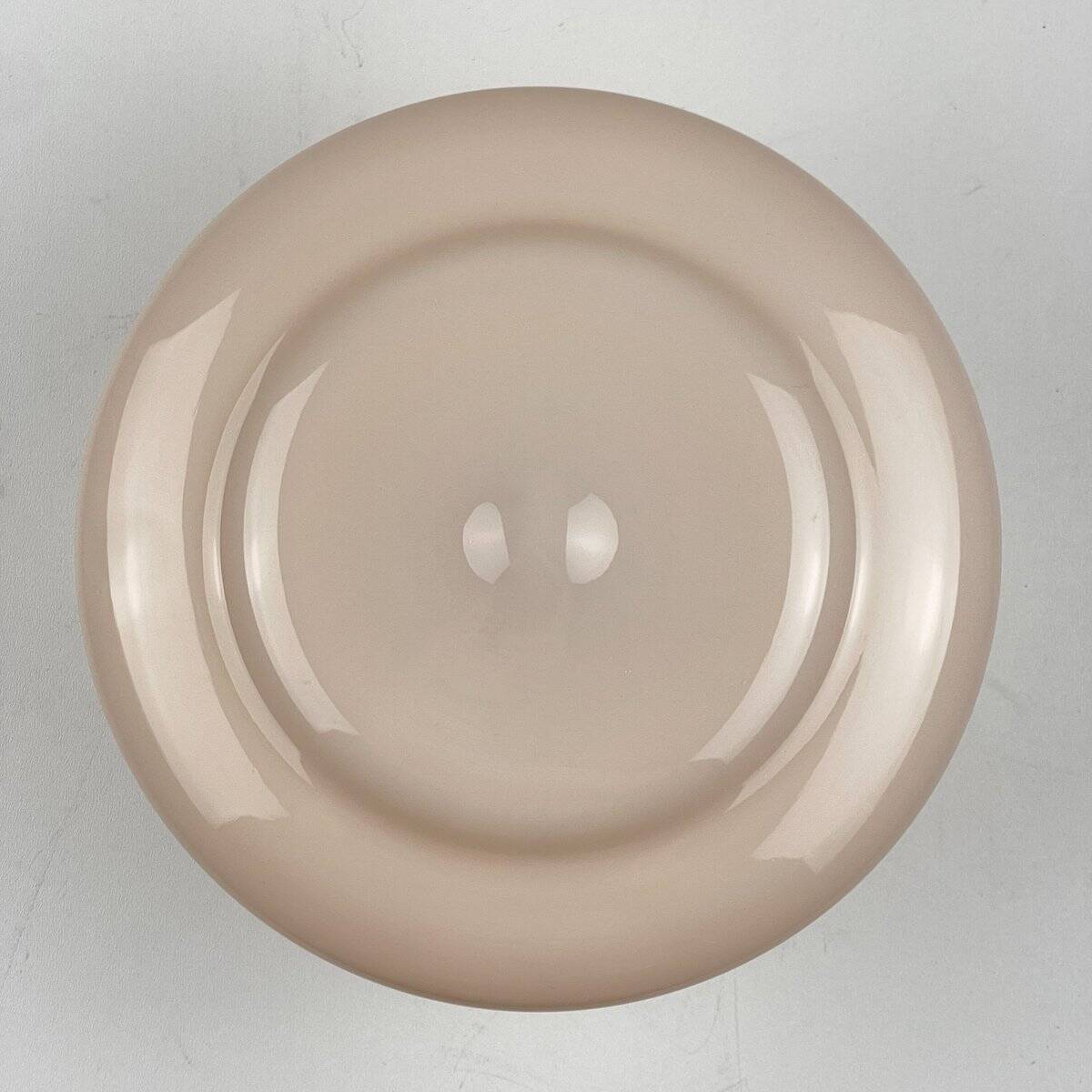 Vintage pink glass ceiling lamp, Italy, 1950s